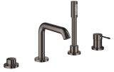 Смеситель для ванны GROHE Essence на 4 отверстия, на край ванны, темный графит глянец (19578A01)