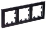 Рамка 3-постовая универсальная Systeme Electric (Schneider Electric) Atlas Design Nature, черный ATN361003