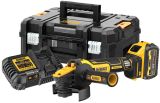 Аккумуляторная угловая шлифмашина DEWALT DCG409VST1, 18/54 В, 125 мм, 9000 об/мин, с АКБ 6 Ач и ЗУ, в кейсе TSTAK (DCG409VST1-QW)