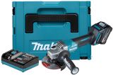 Аккумуляторная угловая шлифмашина Makita GA013GU101, 40 В, 125 мм, 8500 об/мин, с АКБ 4 Ач и ЗУ, в кейсе MakPac