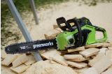 Цепная пила аккумуляторная Greenworks, 40V, 40 см, бесщеточная, до 1,8 КВт, с 1хАКБ 2Ач и ЗУ, 2005807UA