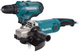 Набор электроинструмента Makita: дрель-шуруповерт DF0300 + угловая шлифмашина GA9050 (ACSET-20)