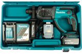 Аккумуляторный перфоратор Makita DHR202RFE, 18 В, 1.9 Дж, 4000 уд/мин, с 2 АКБ 3 Ач и ЗУ, в кейсе