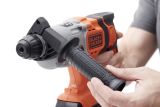 Аккумуляторный перфоратор BLACK+DECKER BCD900E2K, SDS Plus 18В, 6650 уд/мин, 1.2 Дж, 2x2.5 Ач, кейс