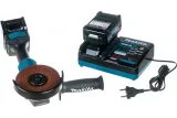 Аккумуляторная шлифовальная машина Makita GA004GM201, 40 В, 115 мм, 8500 об/мин, с 2 АКБ 4 Ач и ЗУ