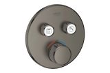 Внешняя часть термостата для душа GROHE Grohtherm SmartControl на 2 потребителя, темный графит матовый (29119AL0)