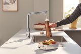 Смеситель для кухонной мойки GROHE Blue Pure Eurosmart с функцией фильтрации, без фильтра в комплекте, суперсталь (30583DC0)