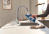 Смеситель для кухонной мойки GROHE Blue Pure BauCurve с функцией фильтрации, без фильтра в комплекте, хром (30580000)