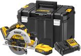 Аккумуляторная дисковая пила DEWALT DCS573H2T, 18/54 В, 190 мм, 5500 об/мин, с 2 АКБ 5 Ач и ЗУ, в кейсе TSTAK (DCS573H2T-QW)