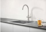 Комплект для кухни GROHE Red Duo с C-образным смесителем, бойлером M-Size и фильтром, суперсталь (30083DC1)