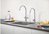 Комплект для кухни GROHE Red Mono с C-образным вентилем, бойлером M-Size и фильтром, хром (30085001)