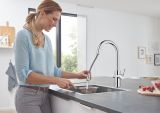 Смеситель для кухни GROHE Blue Home с системой фильтрации, охлаждения и газирования воды, Wi-Fi, хром (31541000)