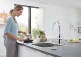 Смеситель для кухни GROHE Blue Home с системой фильтрации, охлаждения и газирования воды, Wi-Fi, хром (31541000)