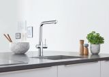 Смеситель для кухонной мойки GROHE Blue Home с системой фильтрации, охлаждения и газирования воды, Wi-Fi, хром (31539000)