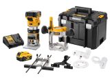 Аккумуляторный вертикальный фрезер DEWALT DCW604P2, 18 В, 25500 об/мин, 55 мм, с 2 АКБ 5 Ач и ЗУ, в кейсе TSTAK (DCW604P2-QW)