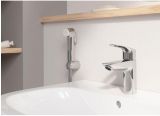 Смеситель для раковины GROHE Eurosmart с гигиеническим душем, S-size, хром (23124003)