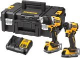 Аккумуляторный набор DEWALT DCK2050E2T, 18 В: дрель-шуруповерт DCD805 + шуруповерт DCF850, с 2 АКБ 1.7 Ач и ЗУ, в кейсе TSTAK