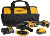 Аккумуляторная полировальная машина DEWALT DCM849P2, 18 В, 2200 об/мин, с 2 АКБ 5 Ач и ЗУ, в сумке (DCM849P2-QW)