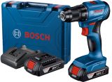 Аккумуляторная дрель-шуруповерт Bosch GSR 185-LI, 18 В, 1900 об/мин, с 2 АКБ 2 Ач и ЗУ, в кейсе (0.601.9K3.000)