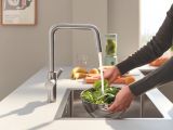 Смеситель для кухонной мойки GROHE Blue Pure Eurosmart с функцией фильтрации, без фильтра в комплекте, суперсталь (30583DC0)