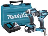 Аккумуляторный набор Makita, 18 В: дрель-шуруповерт DDF485 + шуруповерт DTD153, с АКБ 5 Ач и ЗУ, в кейсе