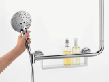 Душевая штанга hansgrohe Unica Comfort 110 см, правосторонняя 26404400, белый/хром