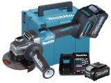 Аккумуляторная шлифовальная машина Makita GA004GM201, 40 В, 115 мм, 8500 об/мин, с 2 АКБ 4 Ач и ЗУ