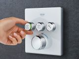 Внешняя часть термостата для душа GROHE Grohtherm SmartControl на 3 потребителя, белая луна (29157LS0)