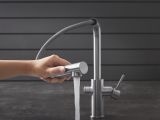 Смеситель для кухонной мойки GROHE Blue Home с системой фильтрации, охлаждения и газирования воды, Wi-Fi, суперсталь (31539DC0)