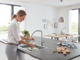 Смеситель для кухонной мойки GROHE Blue Home с системой фильтрации, охлаждения и газирования воды, Wi-Fi, суперсталь (31539DC0)