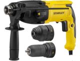 Перфоратор STANLEY SHR264K, SDS-PLus, 26 мм, 800 Вт, 3.4 Дж, 1150 об/мин, 4300 уд/мин, 3 режима, кейс и патрон БЗП