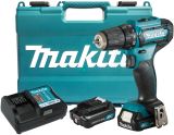 Аккумуляторная дрель-шуруповерт Makita DF333DWAE, 12 В, 1700 об/мин, с 2 АКБ 2 Ач и ЗУ, в кейсе (УЦЕНЕННЫЙ ТОВАР) (DF333DWAE/BU)