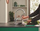 Смеситель для кухни GROHE BauEdge с вытяжным изливом, хром (30536000)