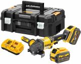 Аккумуляторная угловая шлифмашина DEWALT DCG418T2, 54 В, 125 мм, 9000 об/мин, с 2 АКБ 2 Ач и ЗУ, в кейсе TSTAK