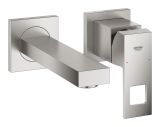 Внешняя часть смесителя для раковины GROHE Eurocube на 2 отверстия, S-Size, суперсталь (19895DC0)