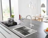 Смеситель для кухонной мойки GROHE Blue Home с системой фильтрации, охлаждения и газирования воды, хром (31455001)