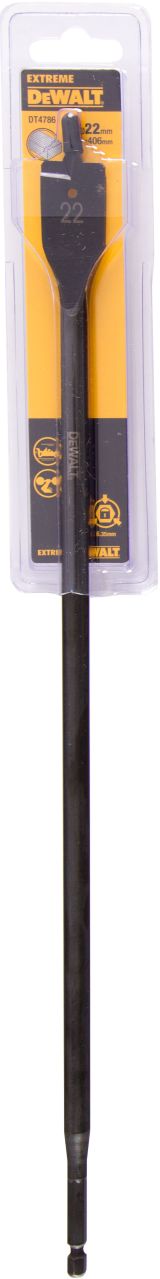 Сверло DEWALT EXTREME DT4786, по дереву перьевое IMPACT 1/4 дюйма 22 x 406 мм