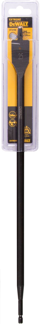 Сверло по дереву DEWALT EXTREME IMPACT, 25x386x406 мм, 1 шт. (DT4788-QZ)