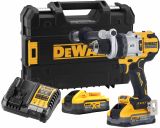 Ударная дрель-шуруповерт DEWALT DCD1007H2T, 18 В, 2250 об/мин, 38250 уд/мин, с 2 АКБ 5 Ач и ЗУ, в кейсе TSTAK (DCD1007H2T-QW)
