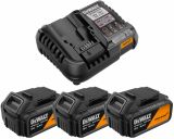 Аккумуляторный набор DEWALT McLaren Limited Edition DCK5222MP3T, 18 В: 5 инструментов, с 3 АКБ 5 Ач и ЗУ, в 2 кейсах TSTAK
