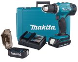 Набор Makita: аккумуляторная дрель-шуруповерт DDF453SYE, 18 В, 42 Нм, 1300 об/мин, с 2 АКБ 1.5 Ач и ЗУ, в кейсе + набор бит E-03084, 31 шт., PT1041