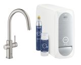 Смеситель для кухонной мойки GROHE Blue Home с системой фильтрации, охлаждения и газирования воды, Wi-Fi, суперсталь (31541DC0)