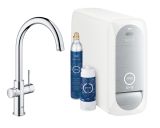 Смеситель для кухонной мойки GROHE Blue Home с системой фильтрации, охлаждения и газирования воды, хром (31455001)