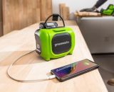 Аккумуляторная акустическая система Greenworks GPT-MNBS, c возможностью питания от сети, 24 В, без АКБ и ЗУ, 3503107