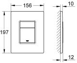 Панель смыва для унитаза GROHE Skate Cosmopolitan, 3 режима, фантомный черный (38732KF0)