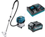 Набор Makita: аккумуляторный пылесос VC003GLZ, 15 л, 3.2 м³/мин + аккумулятор BL4040, 40 В, 4 Ач + быстрое зарядное устройство DC40RA, PT991