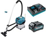 Набор Makita: аккумуляторный пылесос VC004GLZ01, 15 л, 1.8 м³/мин + аккумулятор BL4040, 40 В, 4 Ач + быстрое зарядное устройство DC40RA, PT992