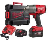 Аккумуляторный импульсный гайковерт Milwaukee, 1/2" M18 ONEFHIWF12-502X, 4933459727, с 2 АКБ 5 Ач и ЗУ, в кейсе