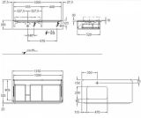 Тумба под раковину 115 см Geberit myDay, 824261000