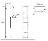 Шкаф-пенал 35 см Keramag Smyle, коричневый, 805002000